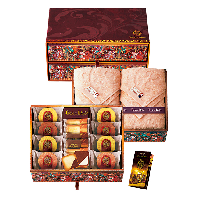 Tresore　Dolce　［宝石箱］フルーツカラーバウム＆今治産タオル　No.90｜特選ギフト｜