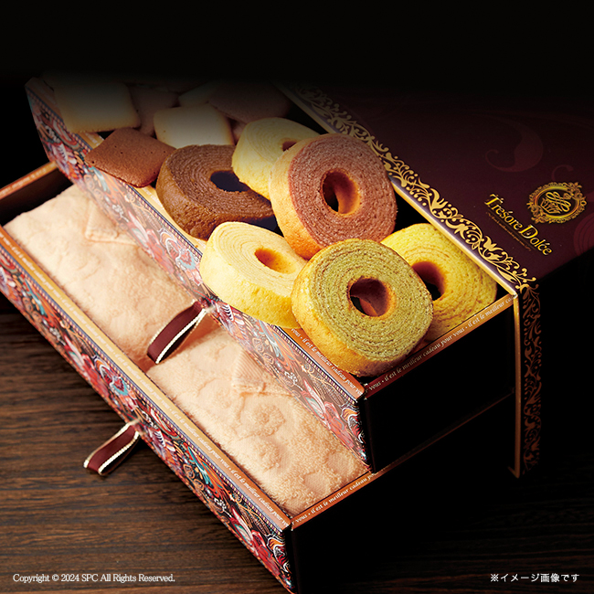 Tresore　Dolce　［宝石箱］フルーツカラーバウム＆今治産タオル　No.90｜特選ギフト｜